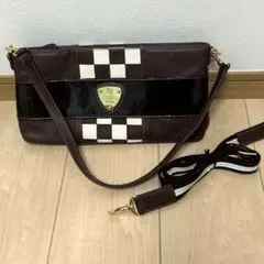 ATAO アタオ ショルダーバッグ 2way 市松模様 チョコ　ラーフルのサムネイル