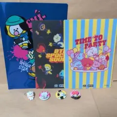 BT21 クリアファイル　下敷き　缶バッジ　キーホルダー　くら寿司　非売品