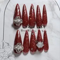 韓国　ギャル　ネイルチップ　ネイル　ロング　スナ系　量産型　y2k ワンホン