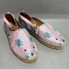 【美品】manipuri エスパドリーユ ジュートサンダル 38 スカーフ柄のサムネイル
