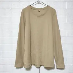 UNIQLO ユニクロ (L)　リブクルーネックT 長袖