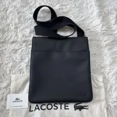 【美品】ラコステ　ショルダーバッグ　ブラック　エンボス　大人気