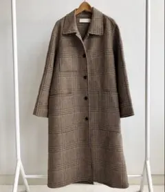 トゥデイフルtodayful チェックステンカラーコート 38