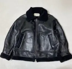 Ray BEAMS フェイクムートン ボマーブルゾン ブラック