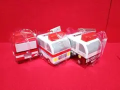 3種　トミカ　ぴかっとフィギュア　パトカー　救急車　消防車のサムネイル