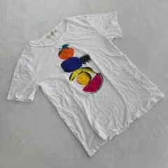 L.O.G.G. Tシャツ フルーツプリントクルーネック ホワイトLサイズ