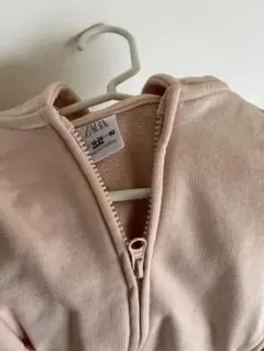 ZARA フード付きベビーパーカー 18-24ヶ月淡いピンク新品タグなし