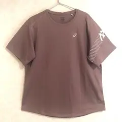 asics 半袖Tシャツ XL ブラウン　レディース