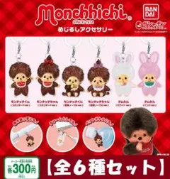 【フルコンプ：全６種】モンチッチ めじるしアクセサリー　ガチャ