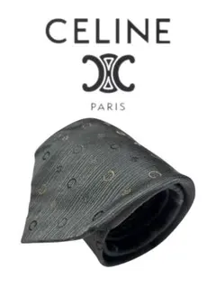 CELINE Cマーク人気柄 グレー系メンズネクタイのサムネイル