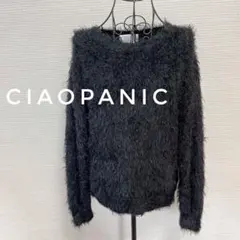 チャオパニックティピー シャギーニット ブラック フリーサイズ