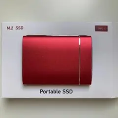 ポータブルSSD M.2 SSD Type-C レッド