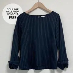 【美品♪】COLLAGE GALLARDAGALANTE ストライプブラウス