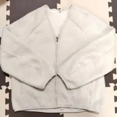 ユニクロ　ソフトボアフリース　ジップアップジャケット　オフホワイト　Sサイズ