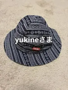 CHUMS 幾何学模様 ハット グレー系