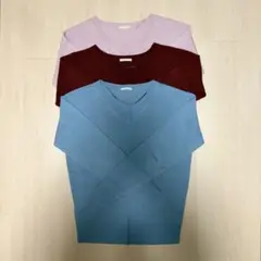 【当日発送◎】GU ジーユー カシミヤタッチＶネックセーター（長袖）①