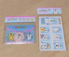 んぽちゃむ フレークシール（ケースつき）と証明写真風ステッカー2個セット