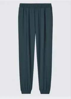 【美品】ユニクロ　クレープジャージージョガーパンツ　ネイビー　サイズM
