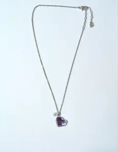 Swarovski　ハートネックレス　パープル　紫