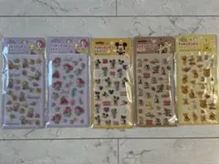 ディズニー　PUKUPUKUシール ぷくぷくシール5点セット