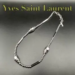 未使用級✨　YSL　イヴ・サンローラン　ネックレス　ロゴ　希少　689