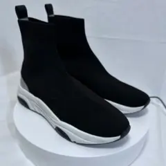 +diana IF64536 25cm ニット ソックス ブーツ スニーカー 黒