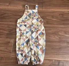 しまむら softcheeseパッチワークサロペット 90cm