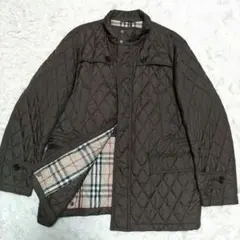 希少　バーバリーロンドン キルティングジャケット　ノバチェック ブラウン