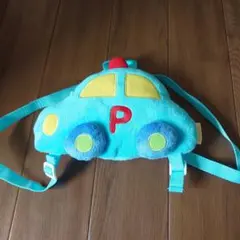 水色 車型 幼児用リュック