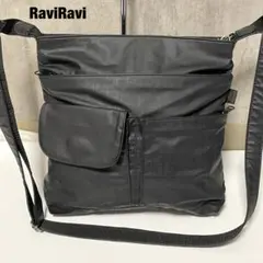 RaviRavi ショルダーバッグ 大和屋 ショルダーバッグ 総柄 ナイロン 黒のサムネイル
