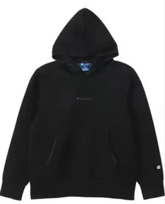 Champion ブラック フード付きパーカー スウェット