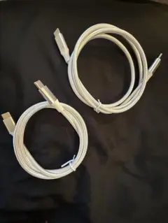 USB-C充電ケーブル シルバー 2本セット 約1m 新品