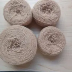 毛糸セット ベージュ モヘア ウール とオマケセット！