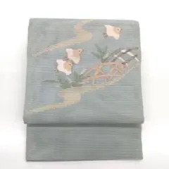 名古屋帯 八寸 絽綴れ 千鳥 光悦垣 夏帯 25M86n