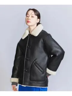 フェイクレザー リバーシブル ボア ブルゾン BEAUTY&YOUTH