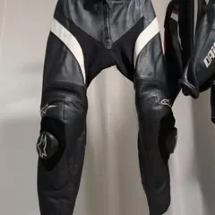 新品Alpinestars 革ツナギ セパレートブラック ホワイト size48 - メルカリ