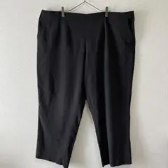 ジョージ 無地 パンツ ストレート 4XL ビッグサイズ 黒 ポリ お出かけのサムネイル