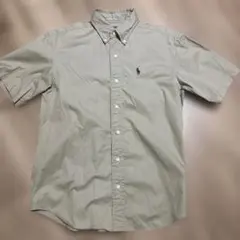 美品Ralph Lauren ベージュ ボタンダウン 半袖シャツ