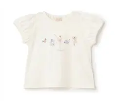 【新品未使用】プティマイン　バレエ　りぼん　チュール　刺しゅう　Tシャツ　120のサムネイル