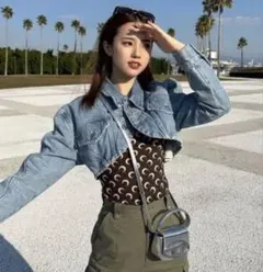 新品未使用試着のみ 中町綾着用 ザラ クロップド デニム ジャケット Gジャン