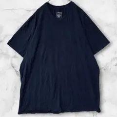 アプトナイン 無地 Ｔシャツ 半袖 XL ビッグサイズ 紺 綿 カジュアル