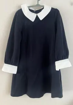 ユニクロ　ガールズ　110 ネイビーセレモニーワンピース