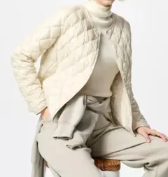 UNIQLO ユニクロ パフテックキルティングジャケット Mサイズ オフホワイト