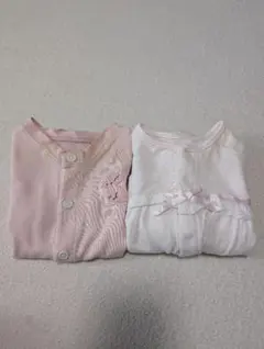 UNIQLO他 ピンクのツーウェイ・ドレスオール カバーオール 2点セット