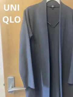 UNIQLO ダーググレーロングカーディガン レディース ニット 秋冬