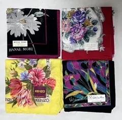花柄ハンカチセット 4点