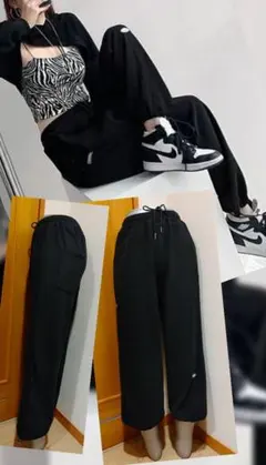 レディース・スウェット/ジョガーパンツ【黒・Ｓサイズ】新品