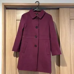 美品 グリーンレーベルリラクシング 38 パープル　ロングコート