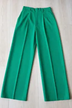 GU カラースラックス グリーン 丈標準 Lサイズ