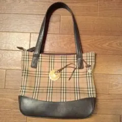 Burberry チェック柄トートバッグ